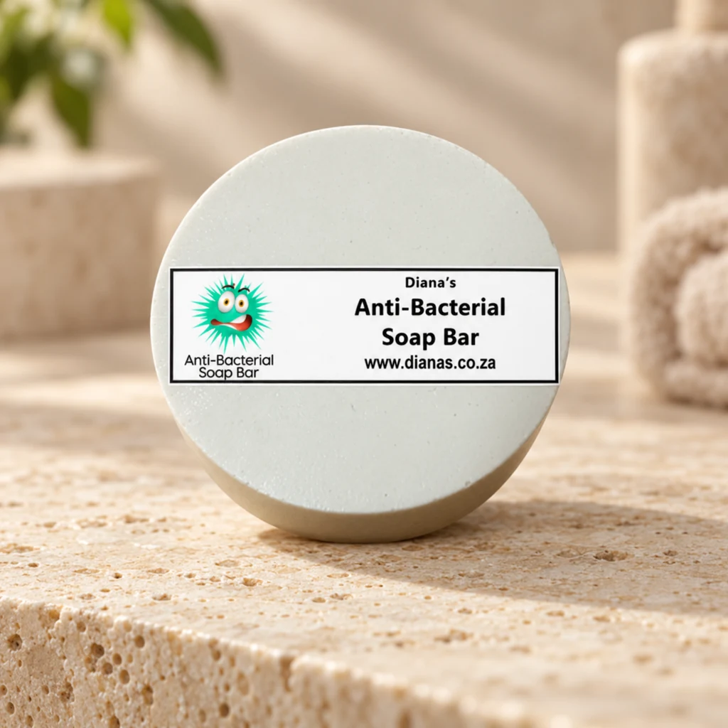 Anti-Bacterial Soap Bar — Diana's product in a warm stone editorial setting