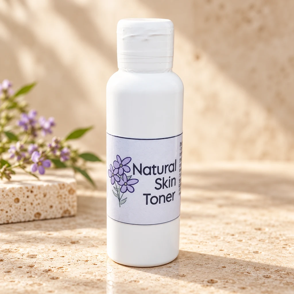 Natural Skin Toner — Diana's product in a warm stone editorial setting