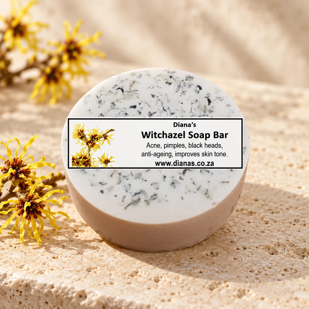 Witchazel Soap Bar — Diana's product in a warm stone editorial setting