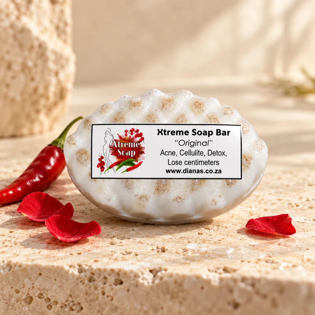 Xtreme Original Soap Bar — Diana's product in a warm stone editorial setting